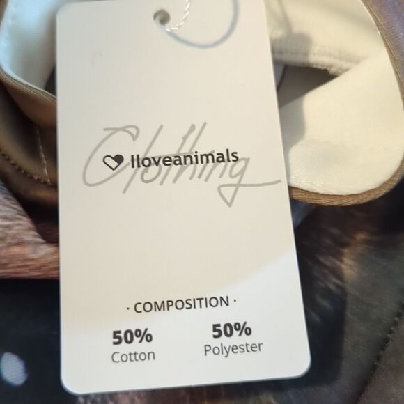 I Love Animals kids German Shepherd brown hooded sweatshirt size large nwt - Picture 3 of 5